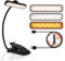 LUTW 24 LED Rotatable Book Light, 3 Eye-Friendly Colours and 5 Brightness Reading Light, Stepless Dimming, 1000mAh Rechargeable Clip on Light, Long Battery Life, Flexible Arm, Lightweight, Black