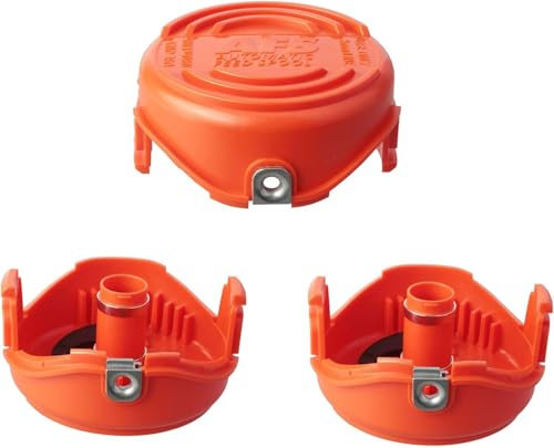 Yweller A6486 A6486-XJ A6482 Lot de 3 couvercles de bobine pour coupe-bordure Black + Decker GL9035, GL8033, STC5433PC, STC5433B, GL7033, STB3620L, 3 bobines 90583594 de qualité supérieure Couvercle