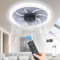 WingFly Ceiling Fan with LED Light - 12 Socket Fan Light with Remote, E27 Base, 4 Speed Wind Adjustment, 3000-6500k Dimmable LED Lamp for Home & Office
