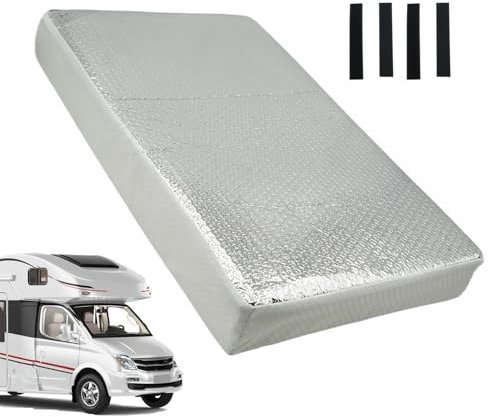 Insulated Waterproof RV Vent Cover, Removable Reflective Ventilation Accessory 14.17x14.17x2.56 inches Weather-Resistant, vent cover for Motorhome, Trailer, Caravan, Bathroom