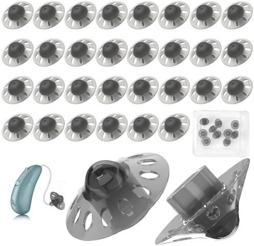 30 Piezas Domos Para Audífonos Cúpulas Abiertas Tapones De Silicona Blanda Con Cúpula Media Para Adultos Con Pérdida Auditiva - 8 Mm