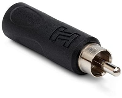 Hosa GPR-104, hochwertiger Audio Adapter, adaptiert von Klinke zu Cinch, 6 mm TS auf RCA