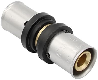 Pipetec Pressfitting Kupplung 16x2 mm Verbinder TH Kontur Verbundrohr, DVGW, TH-Profil