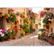 Papier peint murando panoramique ville 400x280 cm - Revêtement mural décoration salon - Design moderne - Architecture fleurs paysage ville soleil toscane rue italie d-B-0136-a-a