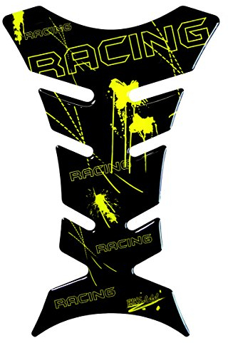 BIKE-label Tankpad Tankschutz Motorrad Aufkleber Racing Neon Gelb 501276