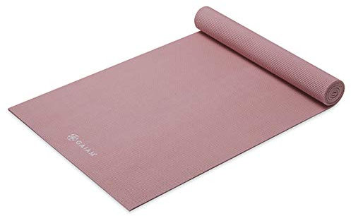 Gaiam Tapis de yoga réversible et antidérapant de qualité supérieure de couleur unie pour tous les types de yoga, pilates et entraînements au sol, lilas, 6 mm