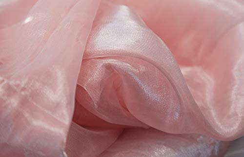 SILK ORGANZA FABRIC SOLD PER METER 1.5M WIDE WEDDING DRAPPING SWAGGING DECOR (1 m Rose Gold)