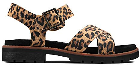 Clarks Orinoco Strap, Women’s Orinoco, Black (Leopard Print Leopard Print), 3 UK (35.5 EU)