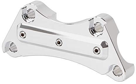 XMMT Chrome Motorcycle Handlebar Clamp 1 Inch Handlebar Risers Top Clamp for Harley Electra Glide Road Glide Street Glide Road King Touring 1997-2023