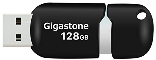 Gigastone V10 128GB USB 2.0 Flash-Laufwerk, Einziehbare Tasten für MacBook Laptop, Windows Mac Linux kompatibel, USB Flash Drive, USB-Sticks, Farbe - Schwarz