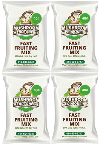 MushroomMediaOnline: Fast Fruiting Pellets, aka Masters Mix (50% Oak and 50% Soy) - Ideal and Fast-Growing Substrate for Mushroom Cultivation, Oyster Mushrooms, Shiitake, and More (10 Pounds)