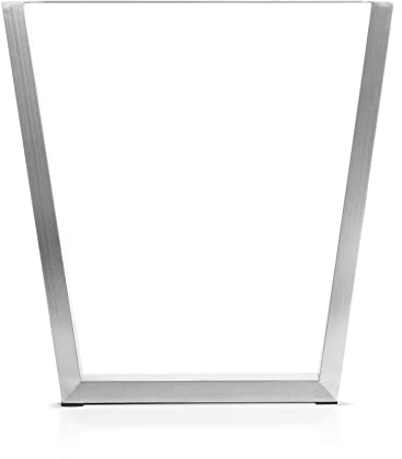 mina concept 16-1 Tischkufen Edelstahl – Tischgestell V-förmig – Außenmaße 70 x 72 cm – Profil 100 x 40 mm – Einzeln