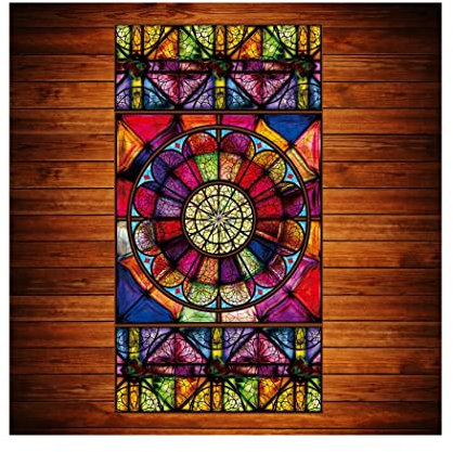 Siunwdiy Statische fensterfolie farbig,Fensterfolie Bunt Privatsphäre Selbsthaftend Blickdicht Sichtschutzfolie Glas Fenster Dekorativ, Film Zum Bad Zuhause Küche,G,80x120cm