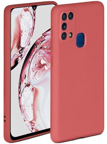 ONEFLOW Soft Case für Samsung Galaxy M31 Hülle aus Silikon mit Kameraschutz, Silikonhülle mit erhöhtem Schutz fürs Display, Backcover Schutzhülle, weiche Handyhülle, Rot