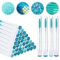 EBANKU 40 Stück Blau Diamant Leere Mascara Tube Set, Wimpernbürste Tubes Leere Mascara Wand Tube Make-up Pinsel Mascara Pinsel für Wimpernverlängerung