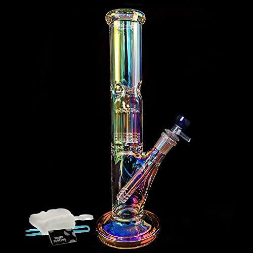 bongbongbong Gravity Glass Bong with Tornado percolate,Water Bongs with 14.5mm Bong Bowl Height 30cm Weight 500g Glass Pipe for Smoking Hookah Glass Bongs Oil Rig Smoking Pipe
