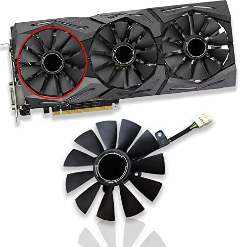Dotodo 87MM FDC10U12S9-C FDC10H12S9-C T129215SU Video Card Fan Replacement for ASUS GTX 980 Ti R9 390X 390 GTX 1060 1070 1080 Ti RX 480 RX480 Graphics Card Cooling Fan (Fan-A-4pin)