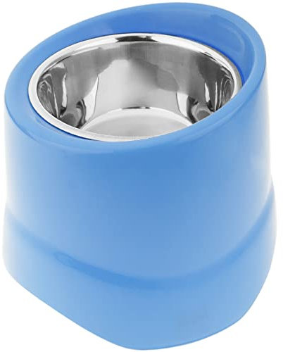 PrixPrime - Gamelle Surélevée pour Grands Chiens, Bol de 500 ML, Hauteur 17 cm, Couleur Bleue