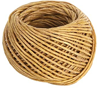 Hanf-Kerzendocht, umweltfreundlich, 2 mm, gewachst, organisch, 2 Stück, Hanf-Kerzenkern für DIY-Öllampen zur Herstellung von Kerzen (60 m)