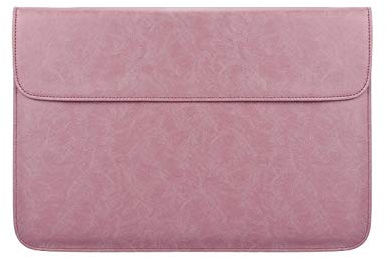 Netbook Bag PU01S PU Leather Horizontal Invisible Magnetic Buckle Laptop Inner Bag for 14.1 inch laptops (Pink) Netbook Bag (Color : Pink)