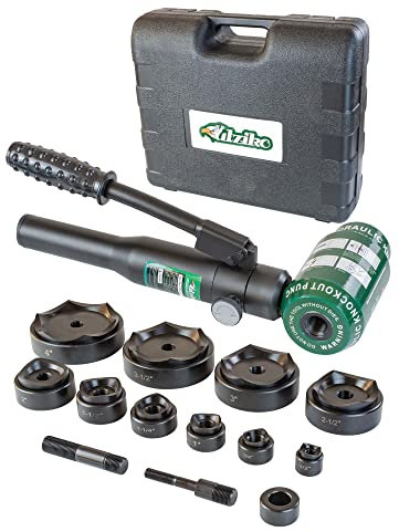 UTZIKO Ensemble de perforateurs hydrauliques poinçon pour conduits électriques - Kit d'outils KO - 1,27 à 5,1 cm (8 dents (1,27 à 5,1 cm) (1,27 à 10,2 cm)