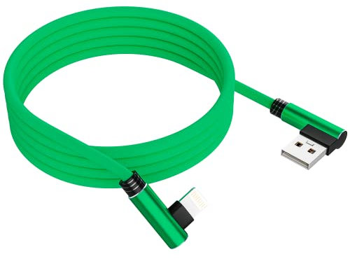 Ironten iPhone Lightning Charger, 1 Pack 10 Ft Green Apple MFi Certified Cable Nylon Braided Cable Fast Charging Cord Compatible with iPhone 14 13 12 11 Pro Max XR XS X 8 7 6 Plus SE iPad
