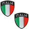 2 St. Italien Flagge Schild PATCH- Taktisch Italienisch Schild Emblem, Bestickter Aufnäher mit Verschluss, Militär Bänder für Rucksäcke Kleidung Taschen Uniform Weste Jersey Reisen