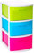 Acan Tradineur - Cassettiera Tamesis Multiuso a 3 Cassetti - Senza Ruote - Realizzato in Plastica - 58,5 x 28,5 x 39 cm - Multicolore