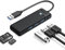 USB 3.0 Hub, ORICO USB Hub with SD/TF Card Reader, 3 USB 3.0 Ports,USB Splitter USB Expander for Laptop, Xbox, Flash Drive, HDD, Console, Printer, Camera,Keyborad, Mouse(0.15M,Black)