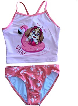 PAW PATROL Tankini Bikini Badeanzug Skye rosa (as3, Numeric, Numeric_128, Regular)
