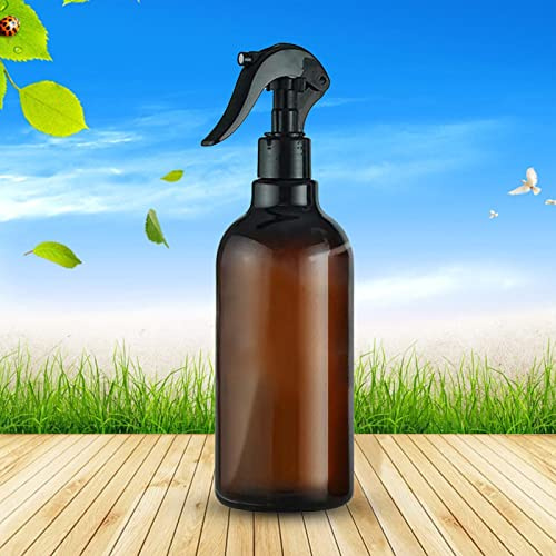 500 ml Sprühflasche, leerer nachfüllbarer Kunststoff, Handknopf, Sprühflasche für Friseurnebel, Sprühflasche für Gartenarbeit, für Reinigungslösungen, Pflanzen, Haare usw Braun