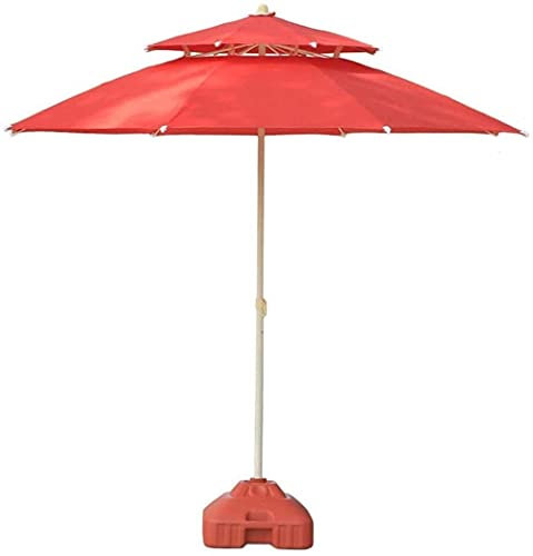 Parasol Parasol Parasols de Jardin Parasol de Plage/Piscine/Jardin/Patio Double Top, Parasol de Table d'extérieur de Marché Résistant à l'eau/aux UV Good