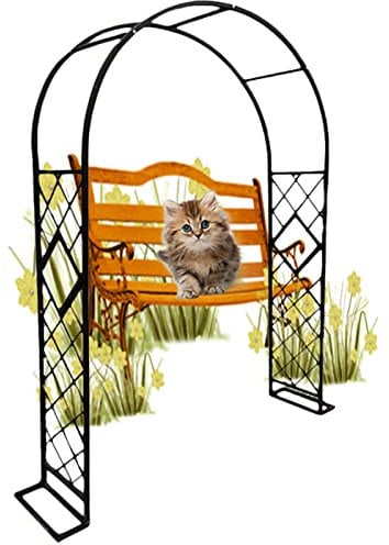 HASMI Gartenbogen, Hochzeitsbogen, Rosenbär Pergola/Black/200 * 270Cm