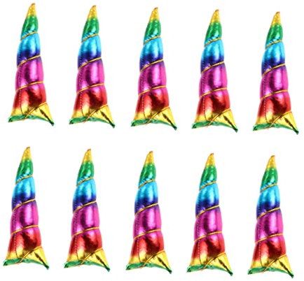 10st Regenbogen-einhorn-hörner Party-haarschmuck Goldenes Horn Süßer Einhorn-kopfschmuck Stirnband Aus Horn Glitzernde Hörner Einhorn-stirnband Stirnbänder Kleidung Kind Mädchen