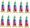 10st Regenbogen-einhorn-hörner Party-haarschmuck Goldenes Horn Süßer Einhorn-kopfschmuck Stirnband Aus Horn Glitzernde Hörner Einhorn-stirnband Stirnbänder Kleidung Kind Mädchen