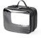 Lychii Transparent Kulturtasche für Männer & Frauen, Reise-Kulturbeutel Organizer Waschtasche für Handgepäck auf Flugreisen (Schwarz, L)