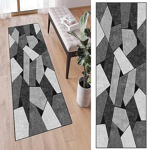 LIJIAO Küchenläufer Küchenmatte 70 x 140 cm rutschfest Waschbar In & Outdoor Camping Design Teppich Läufer mit Rutschfester Unterseite für Flur & Wohnraum, B
