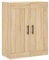 vidaXL Wandschrank, Hängeschrank mit 3 Fächern 2 Türen, Wandmontage Badezimmerschrank, Aufbewahrungsschrank für Wohnzimmer Schlafzimmer, Sonoma Eiche Holzwerkstoff