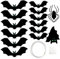 Set de 16 Chauve Souris Halloween à Suspendre, Decoration Halloween Chauve Souris en Extérieur et en Intérieur, Chauves-Souris d'horreur d'halloween avec Points de Colle et Fils de Suspension