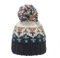 LUMoony Strickmütze 1Pcs Winter Beanie Hüte Bunt Rippstrik Bommel-Mütze Pudelmütze Winter-Mütze Bommelmütze Acryl-Strickmütze für Männer Frauen Strick-Mütze gefüttert Fleece-Innenfutter