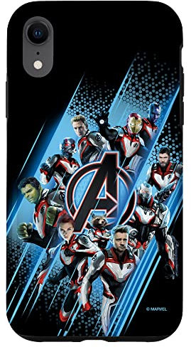 Marvel Avengers: Superhelden mit Endgame-Logo Hülle für iPhone XR