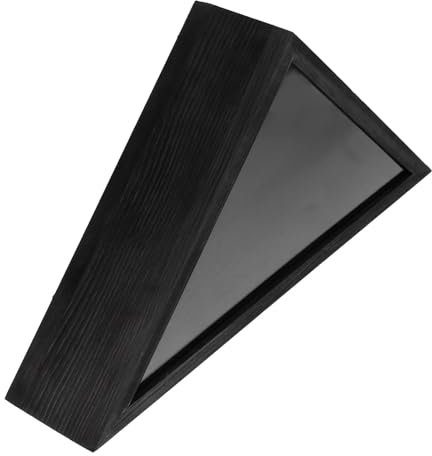 VILLCASE Amerikanische Flaggen-Vitrine Massivholz-Flaggen-Vitrine Schattenbox-Rahmen Dreieckiger Flaggenhalter Wandmontage Für Veteranenbestattungsflagge Gedenkflagge Beerdigungsflagge