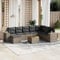 Faroom Loungemöbel Set mit Stauraum Gartenlounge XXL Groß Gartenlounge Outdoor Polyrattan Gartenmöbel Set Gartensofa Terrasse Terrassenmöbel Ecklounge Sitzgarnitur Grau 9-tlg-Type-151