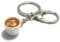 FizzyButton Gifts Coffee Cup Keyring Key Ring and Lobster Clasp with Resin Charm
