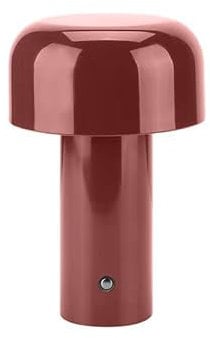 Luxus - Tischlampe Touch - Luna - Bordeauxrot - H30 x Ø16 - Terrassenlampe - Schreibtischlampe - LED - Wiederaufladbar - Dimmbar - Kabellos - Batteriebetrieben - Tischlampe für innen und außen