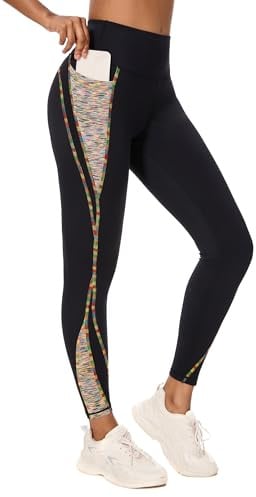Flatik Sport Leggings Damen mit Taschen, Damen Blickdicht Leggings Damen,Jogginghose Damen Fitnesshose Laufende Leggings XXL
