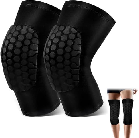 Moorstdel 1 par de rodilleras de voleibol, rodilleras deportivas, elásticas, transpirables, rodilleras para bailar, para ejercicios de fitness y calor diario, danza, yoga (L