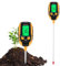 LEUTED 6 in 1 Humidity Sensor, Feuchtigkeitsmessgerät Pflanzen – Misst pH Wert, Umgebungsfeuchtigkeit, Temperatur, Bodenfeuchtigkeit, Salzgehalt und Lichtintensität, für Gartenarbeit und Topfpflanzen