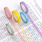 Psyqtsuary 5 Rolls Highlighter Tape, Transparent Writable Removable Fluorescent Neon Tapes, Book Annotation Kit for Students Teachers Marking Books Reading, 16 ft Per Roll
