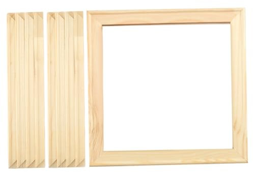 3-teiliges Leinwandrahmen-Set, 20 x 20 cm, Holz-Leinwandkeilrahmen, einfach zu montieren, geeignet für Ölgemälde, Drucke, Malen nach Zahlen und Poster, Leinwandkeilrahmen